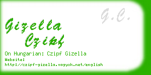 gizella czipf business card